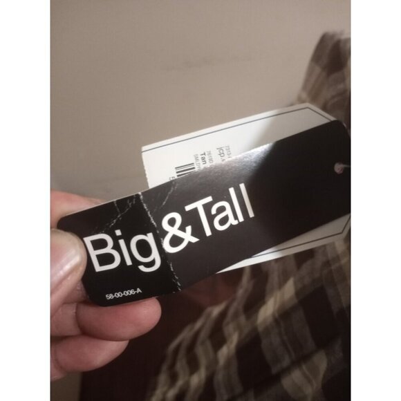 NEW St Johns Bay Flannel Shirt Men XLT Brown Plaid Button Front Long Sleeve NWT - Picture 4 of 10